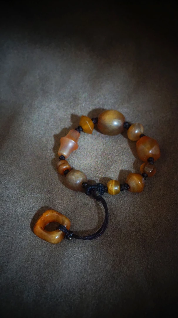 复古首饰 百搭玛瑙手串 盘玩 可调节