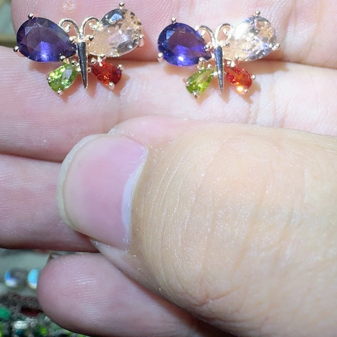 托帕石戒指银S925镶嵌