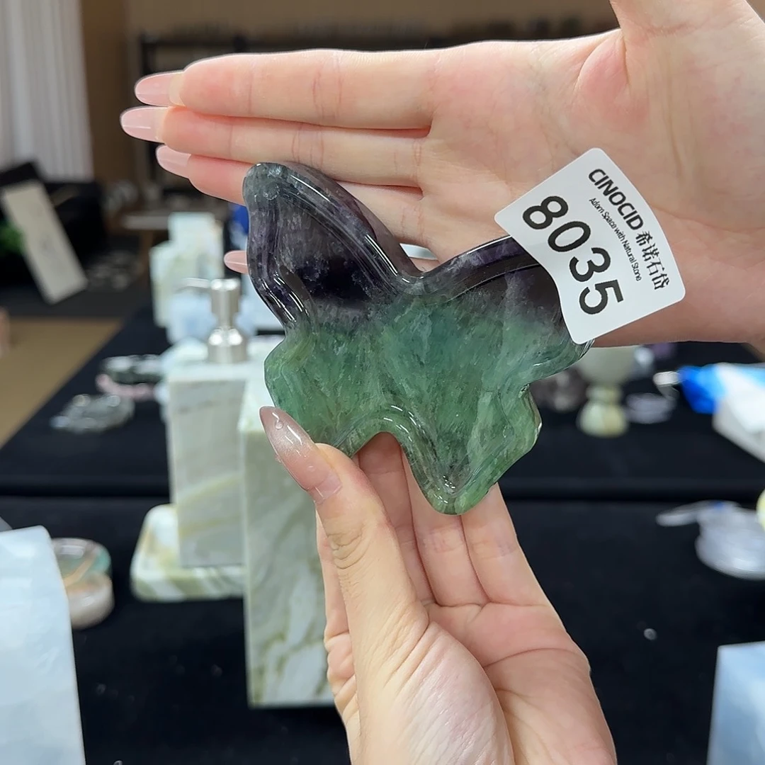 8035绿水晶小蝴蝶