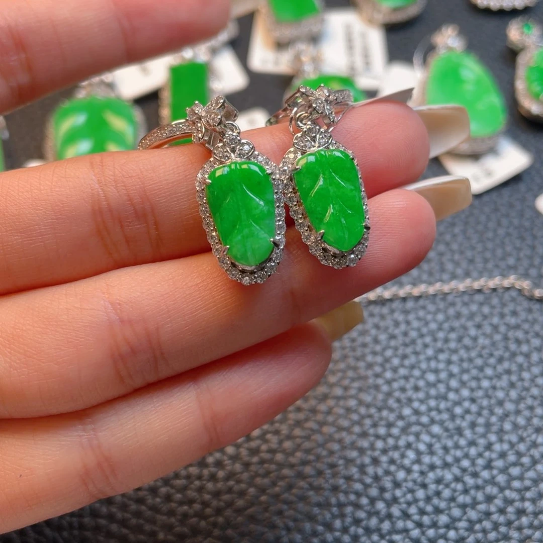 翡翠银S925镶嵌吊坠(不含链)