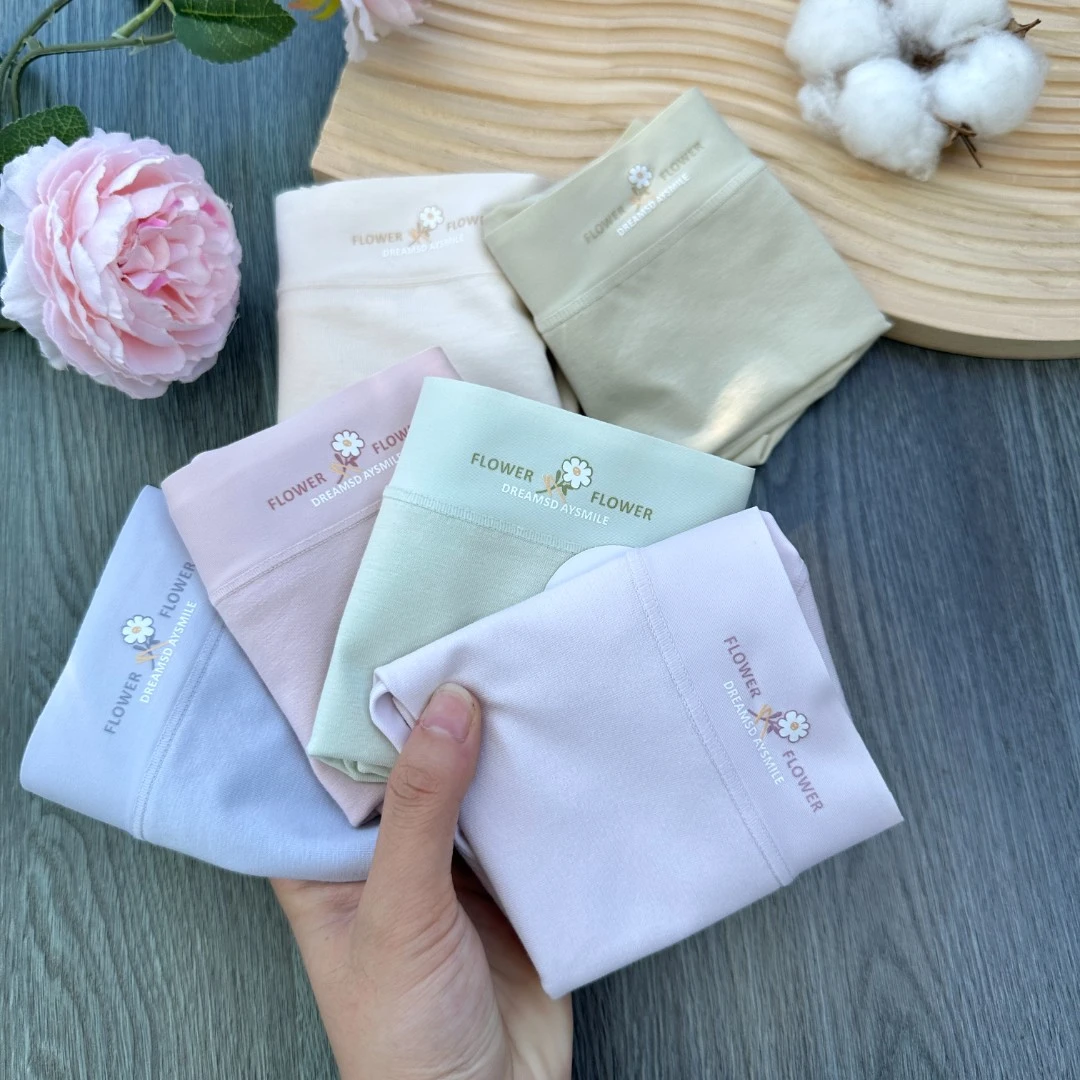 【80-138斤】秋季新款中腰A类97棉女士内裤7A桑蚕丝抑菌三角裤 V590