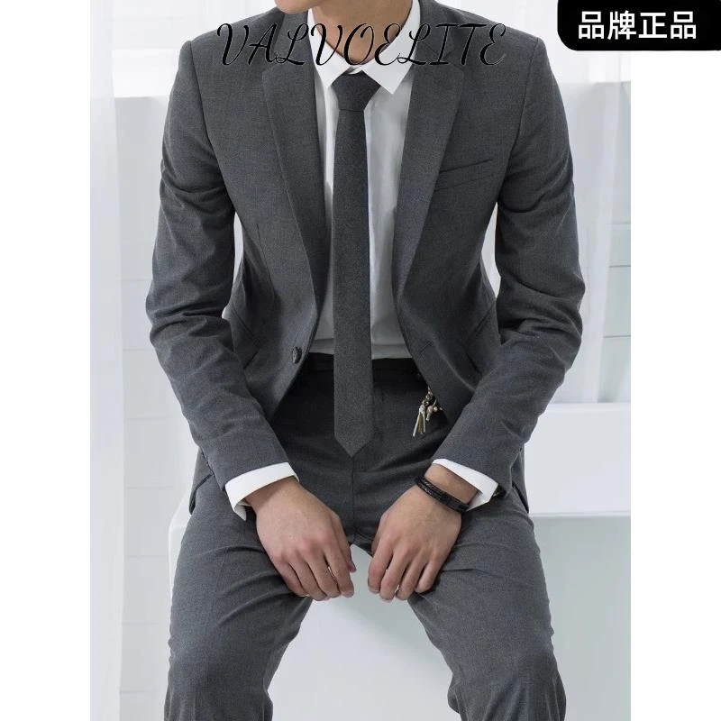男士西装套装设计感休闲西服两件套商务正装韩版韩风宽松西装套装