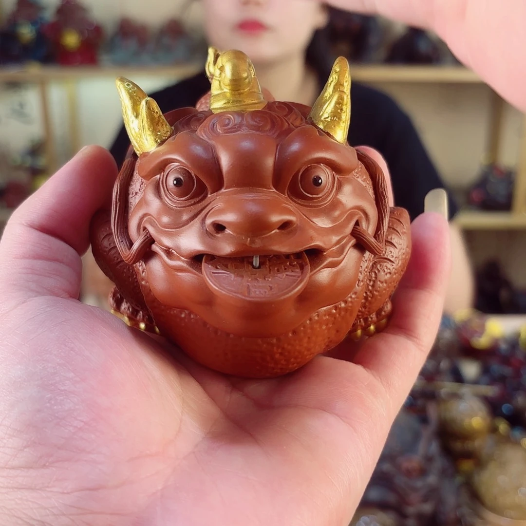 紫砂茶宠紫陶树脂茶宠摆件