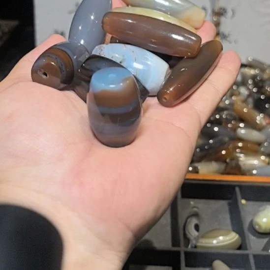 玛瑙/玉髓裸珠_ HEIMORI 天然天珠