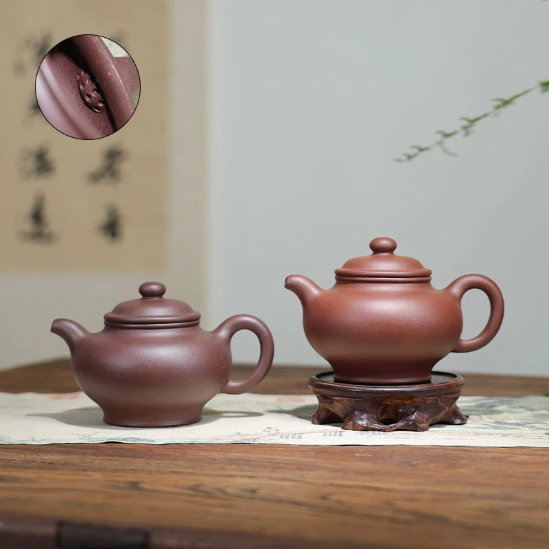 《大亨掇只》《刹凹工艺全手工》原矿底槽青紫砂茶壶