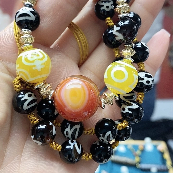 玛瑙/玉髓颈饰合金