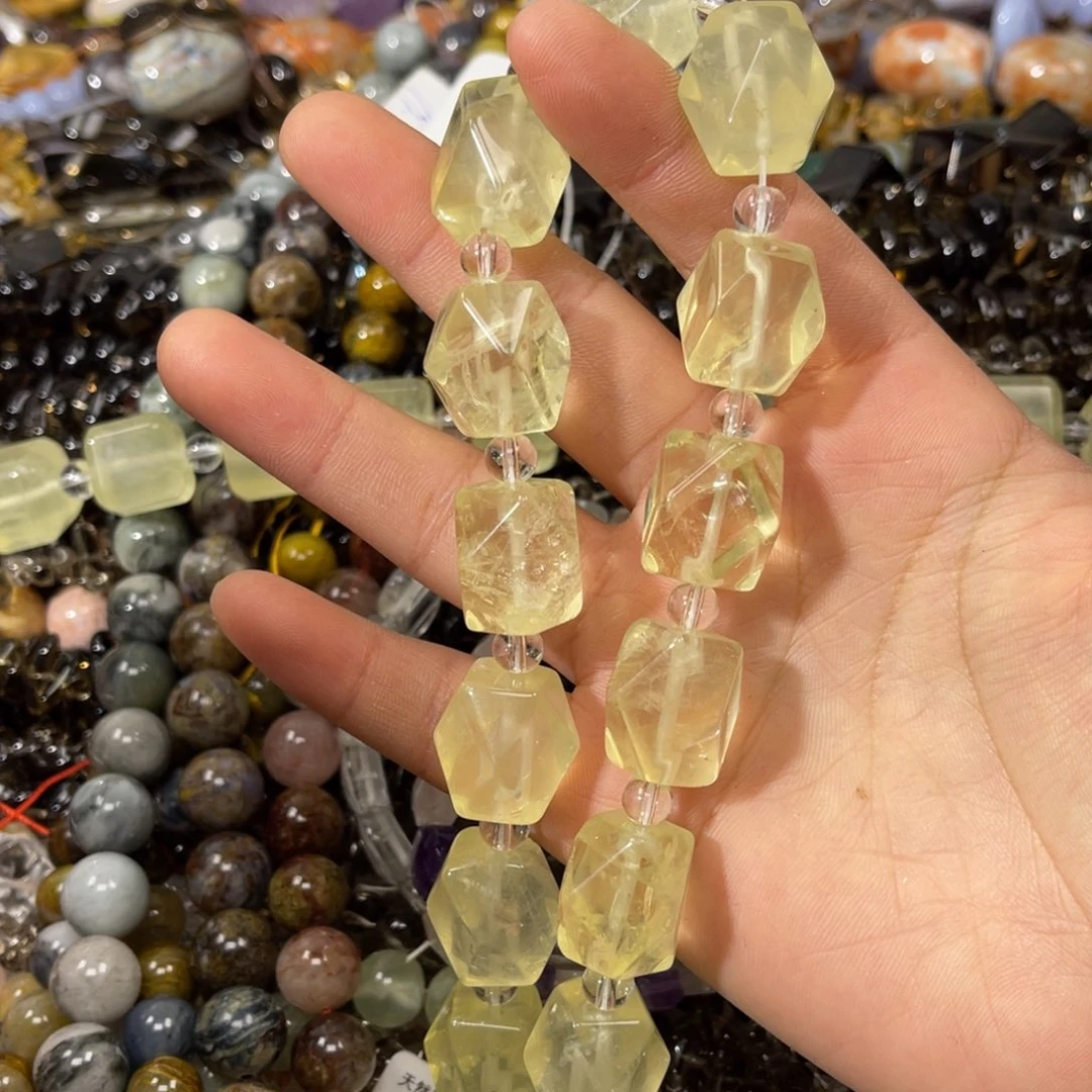 银S925镶嵌珠宝半成品紫晶柠檬晶随行