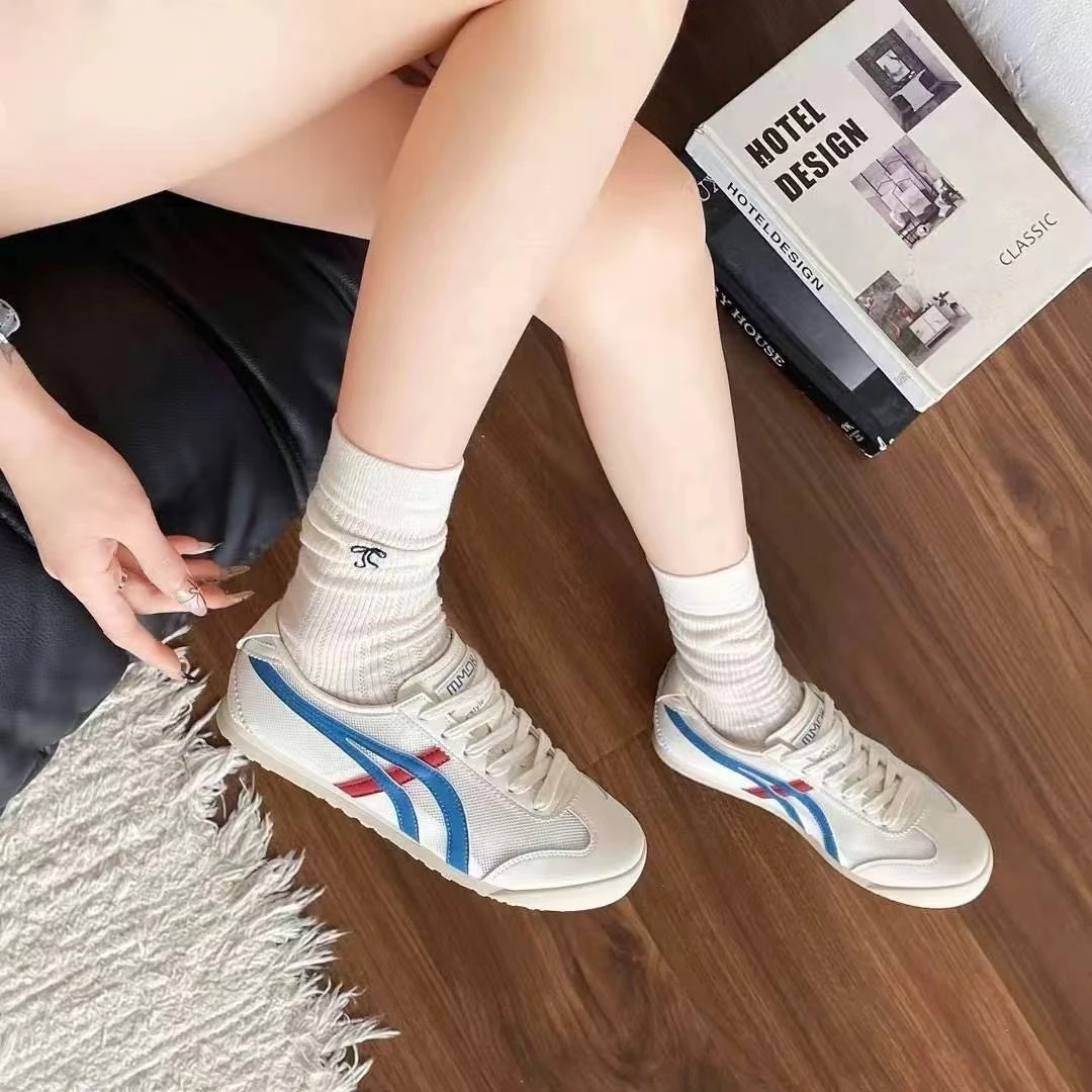 夏季新款百搭透气拼色厚底休闲运动德训鞋29-83