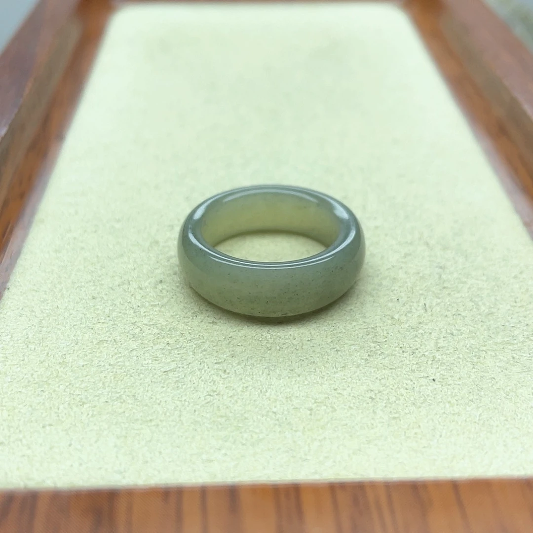 未镶嵌戒指和田玉61青花宽条15号