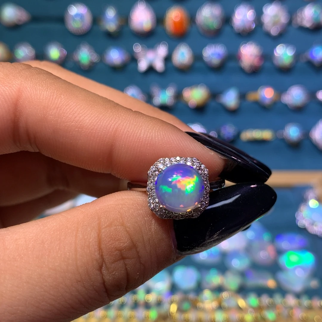 欧泊银S925镶嵌戒指款