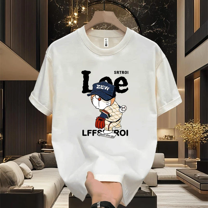 美式痞帅重磅纯棉短袖T恤青年男女款夏季ins潮牌街头宽松百搭上衣