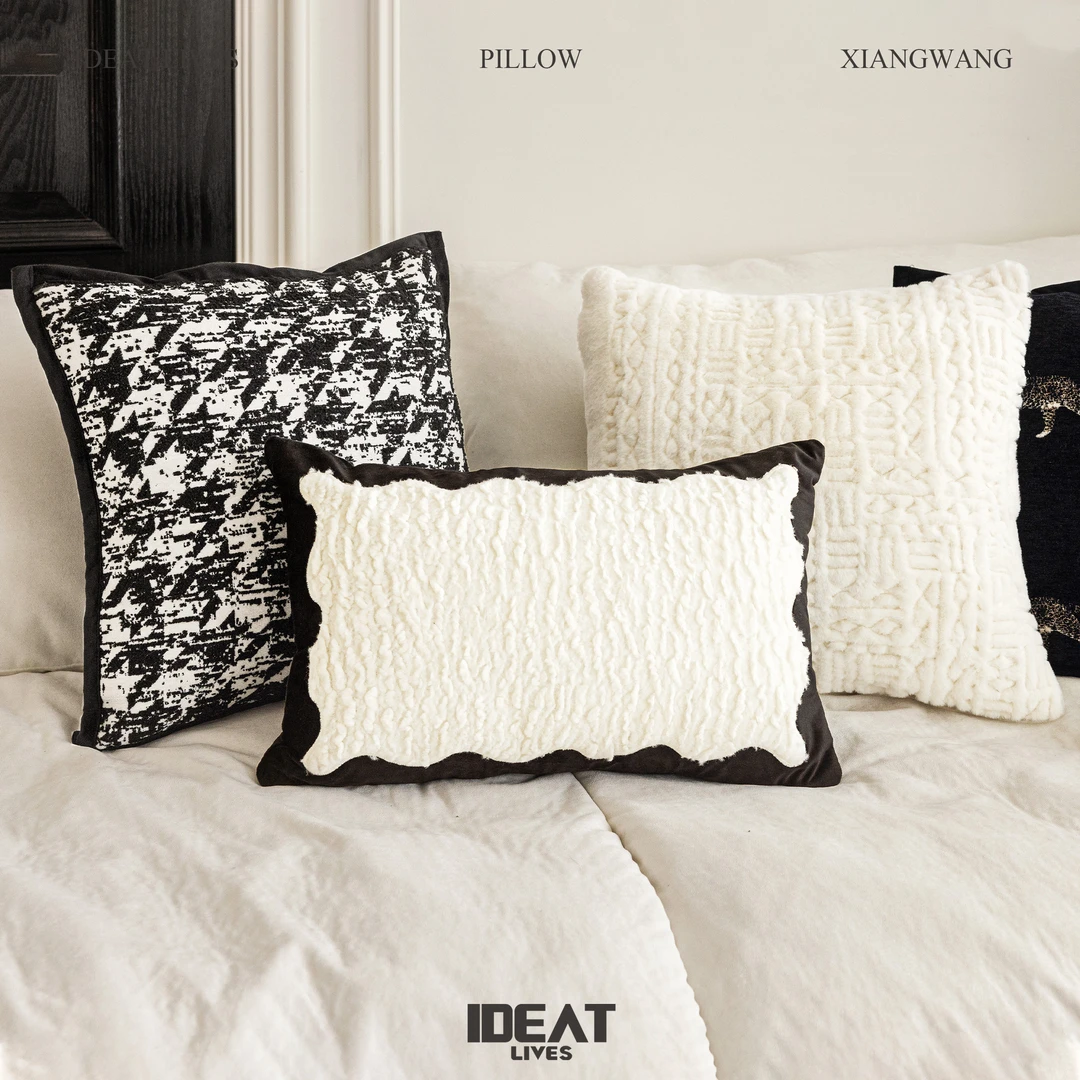 野奢沙发抱枕民宿抱枕套床头靠枕酒店现代轻奢腰靠沙发靠背靠垫