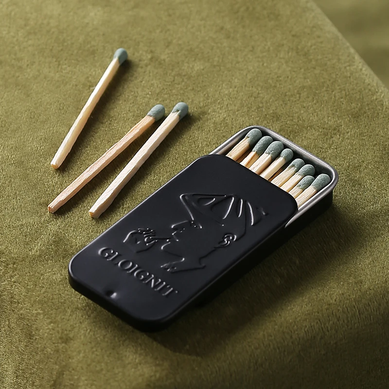 高档马口铁火柴浮雕高级金属点烟专用火柴雪茄烟斗老式安全洋火柴