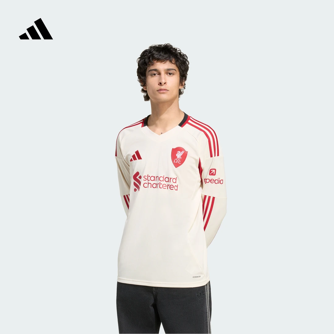 阿迪达斯官方利物浦球迷版客场速干足球长袖球衣男秋季新款JV6448