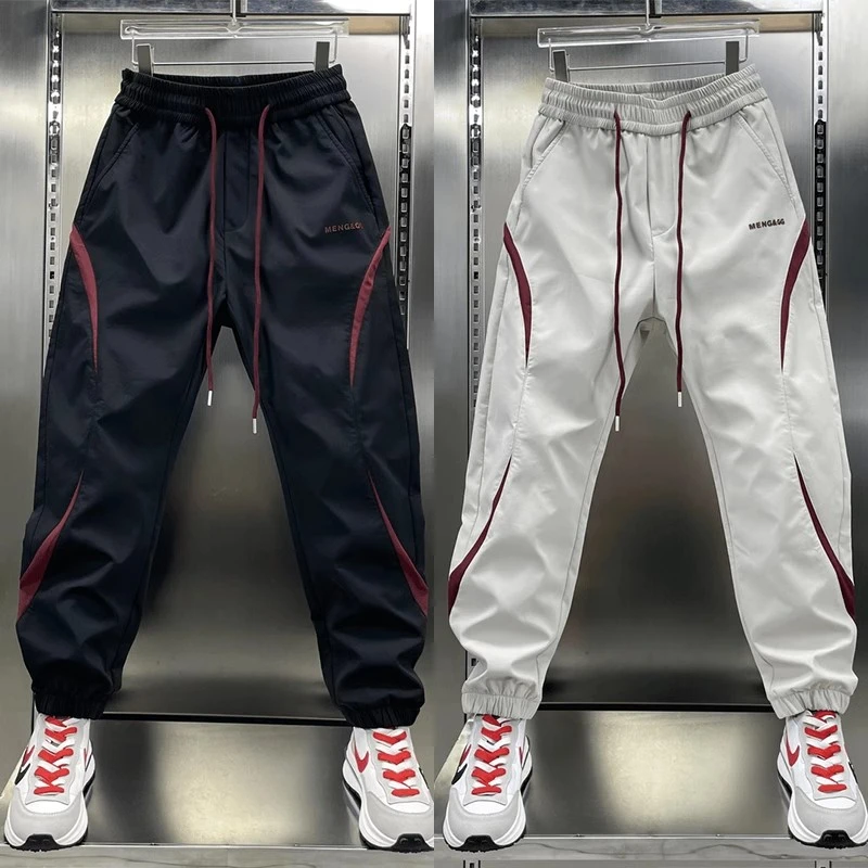 新款美式高街垂感潮牌束脚裤男士户外机能休闲裤时尚百搭长裤