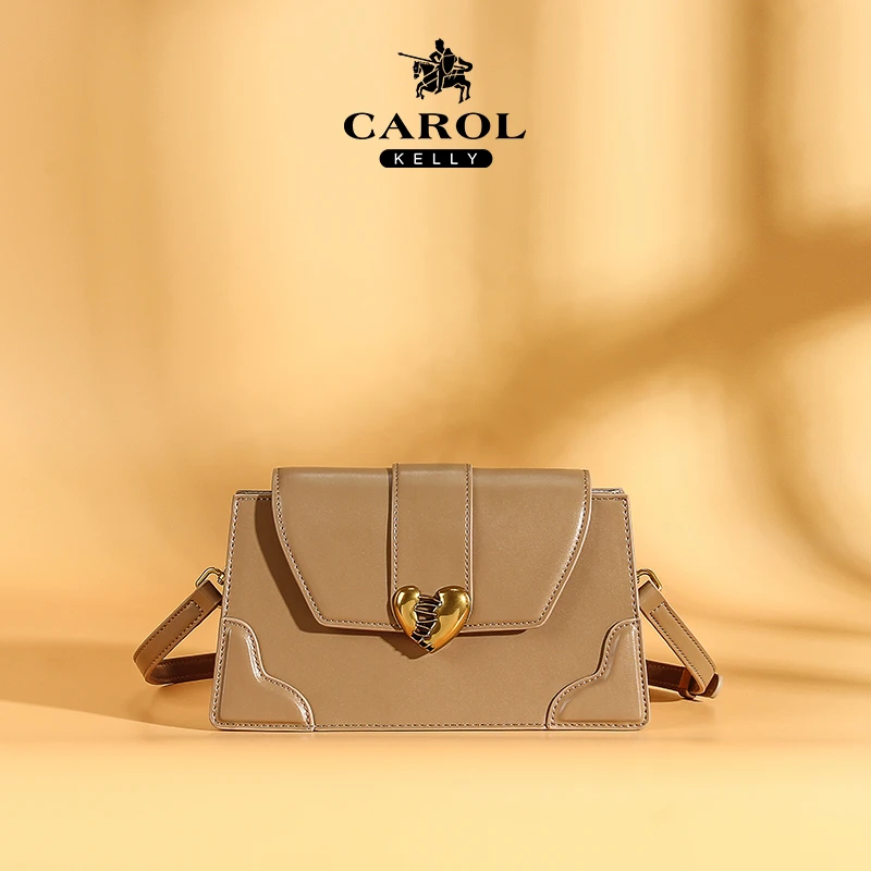 2025新款潮流时尚轻奢高级感单肩斜跨包CK23732卡其色