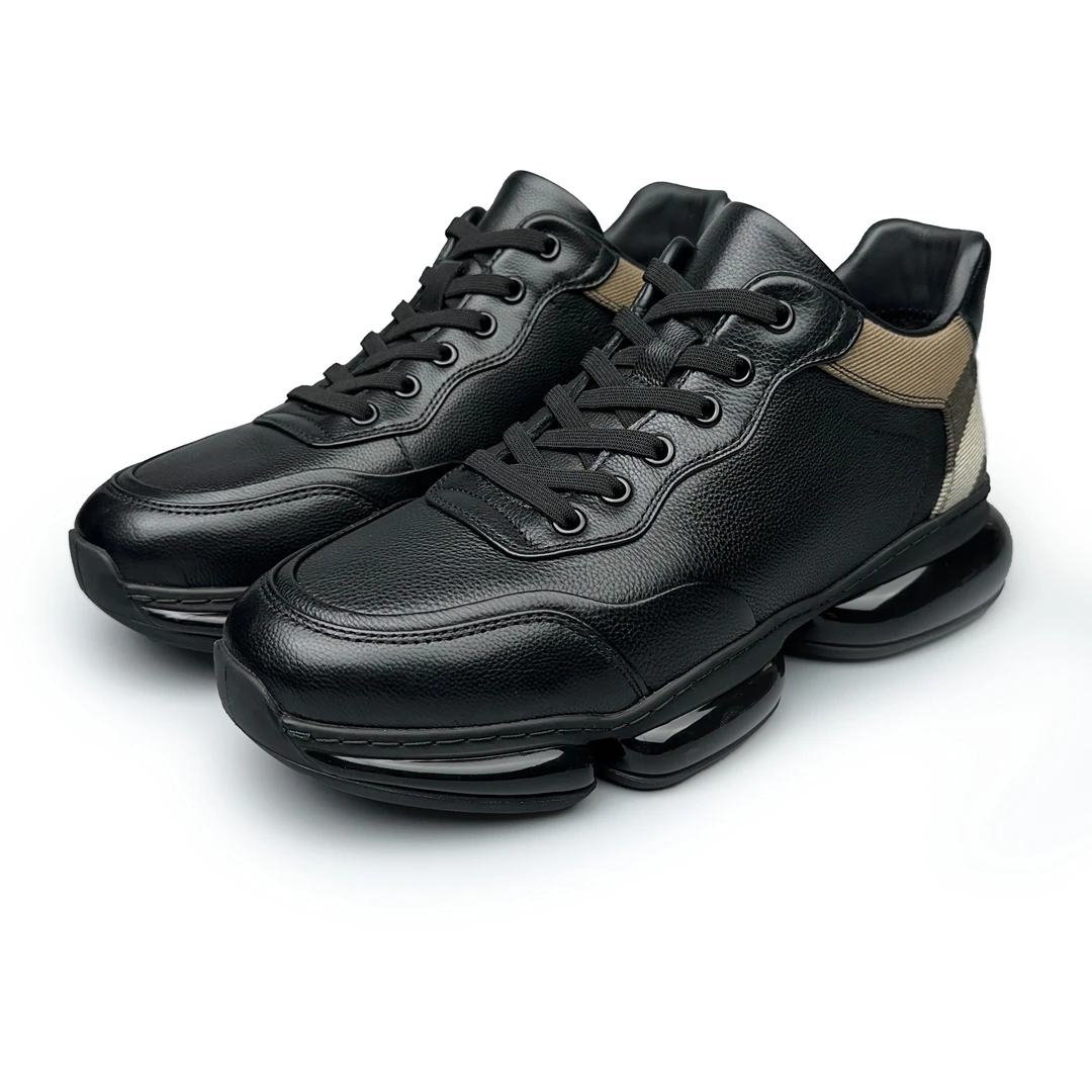 BIEUBRAYR/【有单有棉】格子布牛皮轻奢时尚休闲百搭男士潮鞋