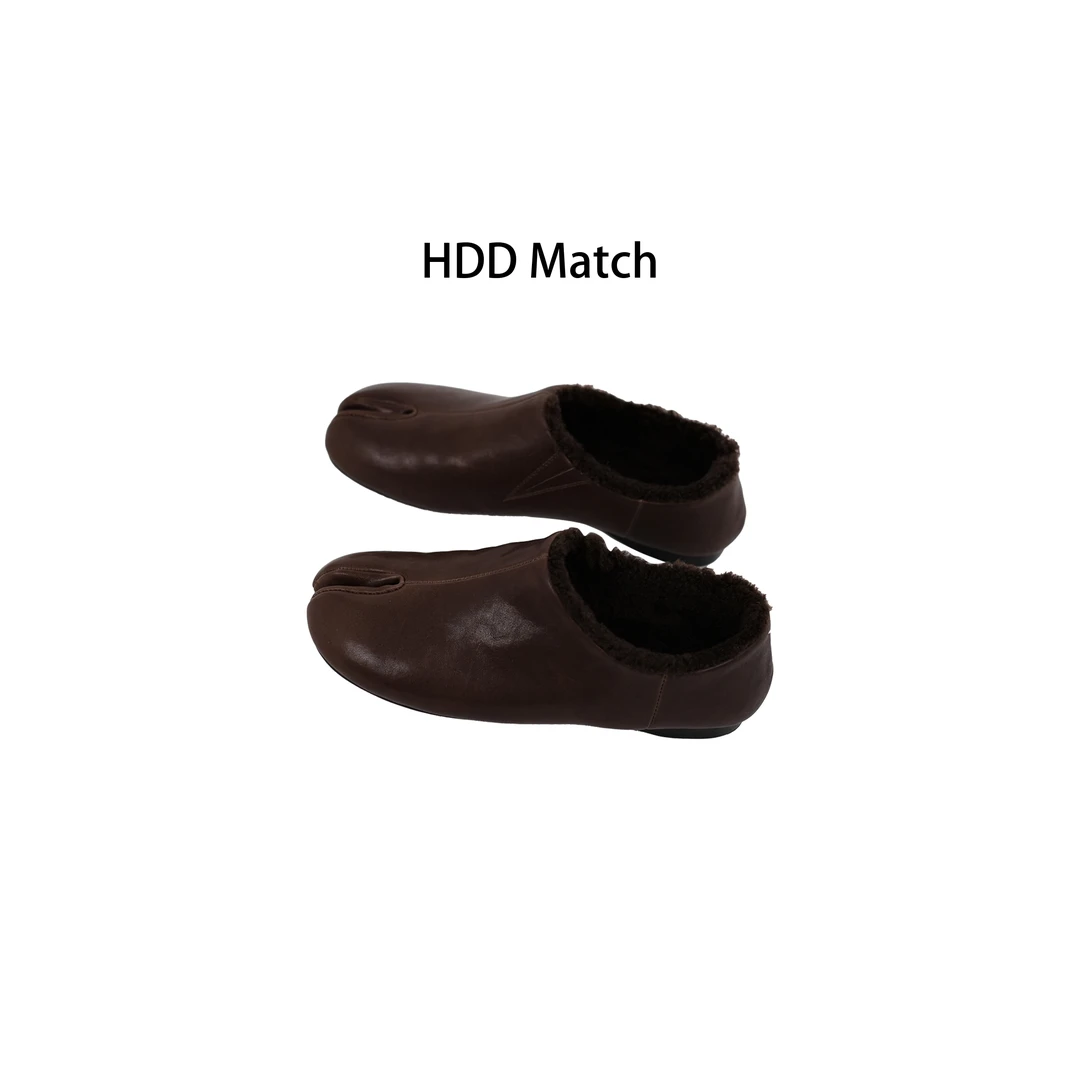 HDD- "时髦保暖" 冬季女款加毛保暖分趾猪脚休闲鞋 Y9487