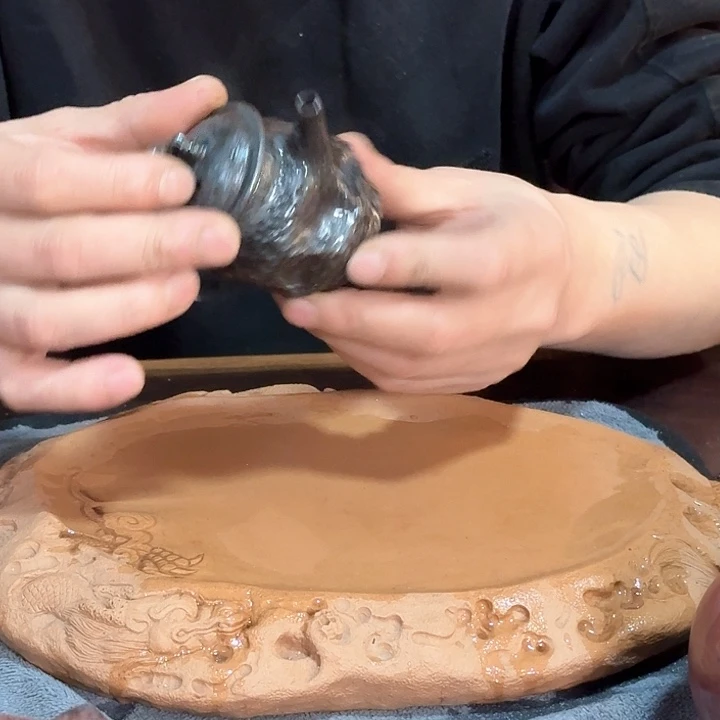 手工手捏茶具套装