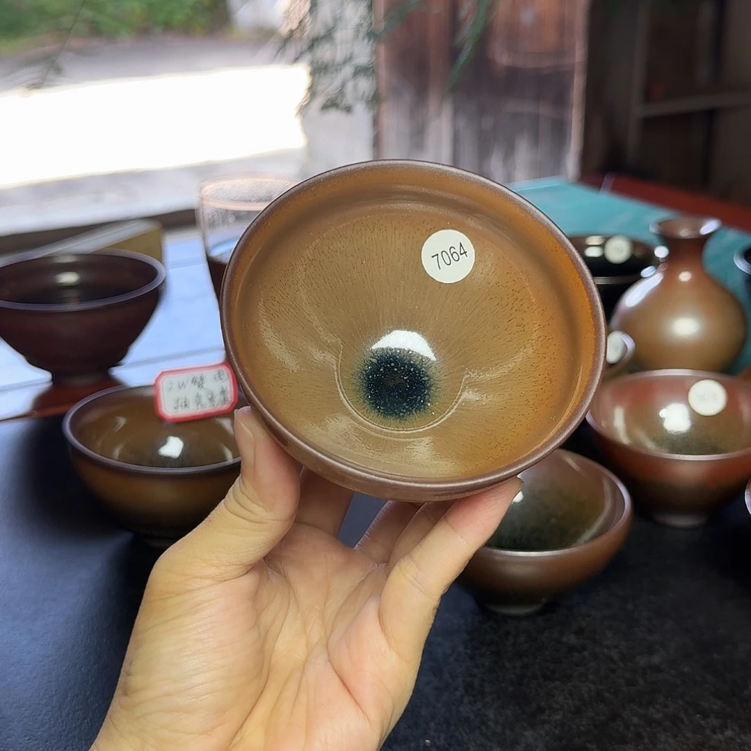 茶盏7064 秋罗柴烧手工主人杯
