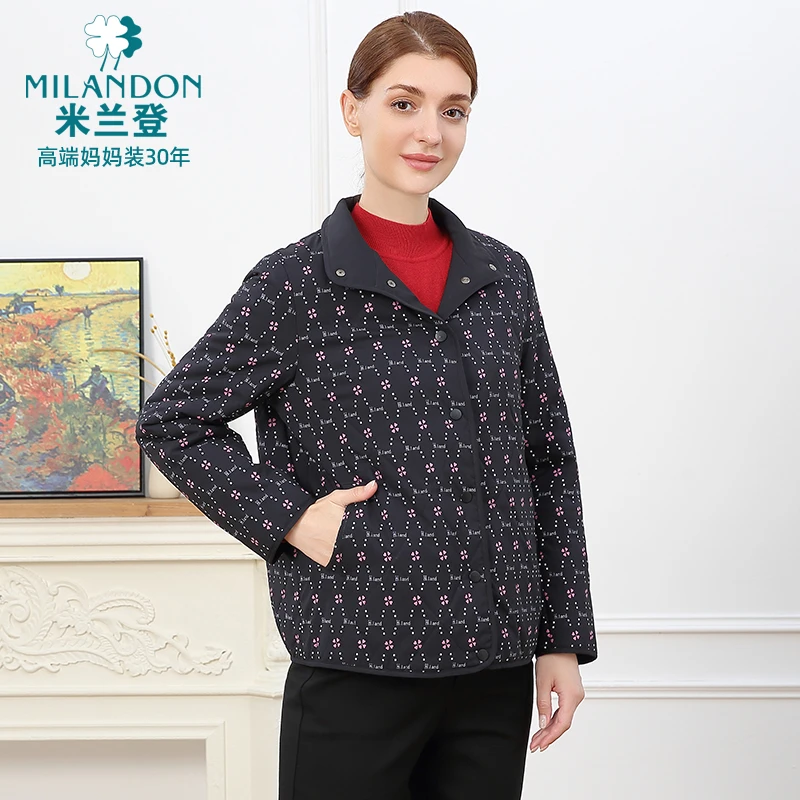 MILANDON/米兰登2025加厚夹棉保暖冬季夹棉棉衣碎花女士1Q350101