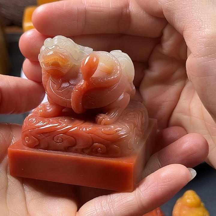 用***9寿山石精品印章印章