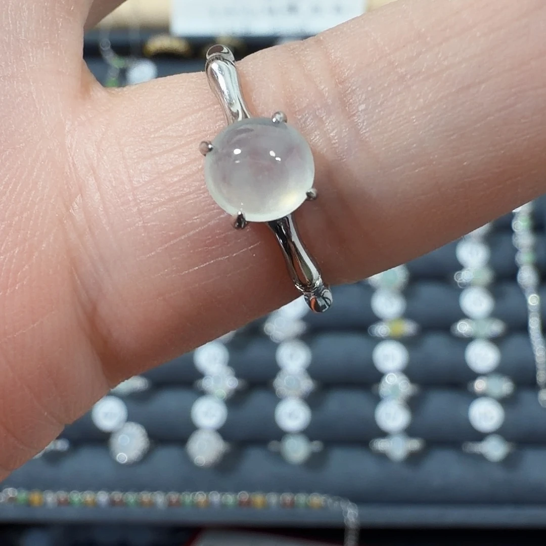 元***金翡翠未镶嵌戒指竹节