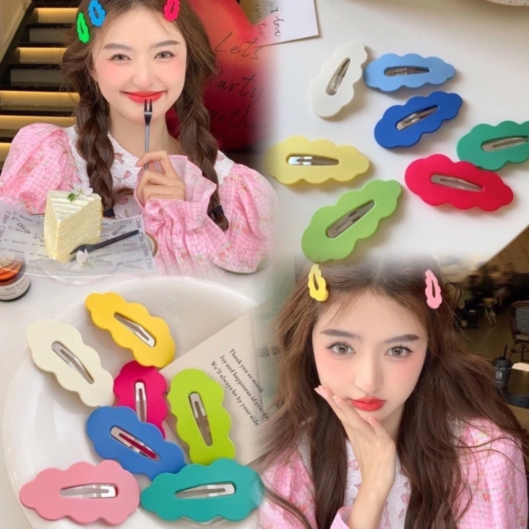 边夹日韩顶夹女少女风发夹bb夹网红发卡糖果色少女心彩色碎发夹