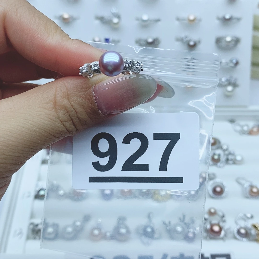 戒指银S925镶嵌淡水珍珠用****0927