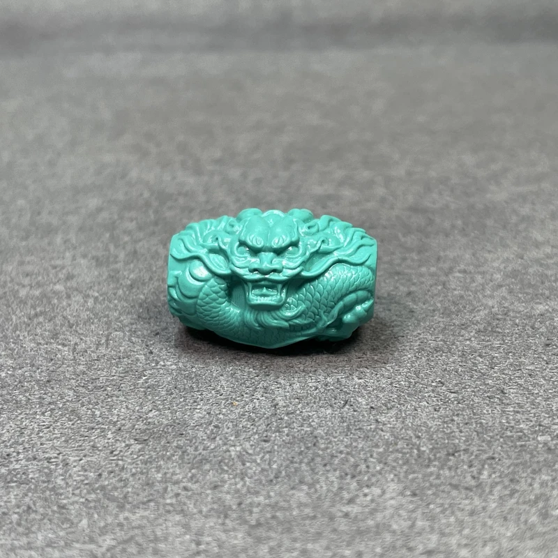 4900手工雕刻走色蒙松盘龙柱背云顶珠星月菩提手持文玩配饰