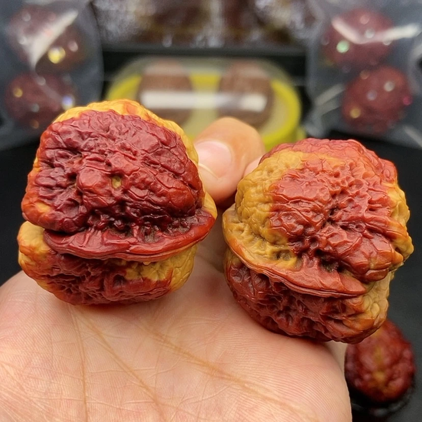 【闪购商品】把件文玩核桃40尺蝴蝶蟾