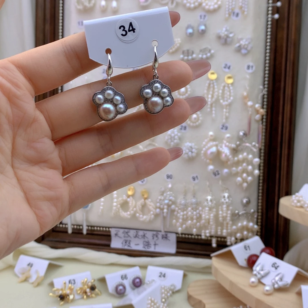 未镶嵌耳饰淡水珍珠