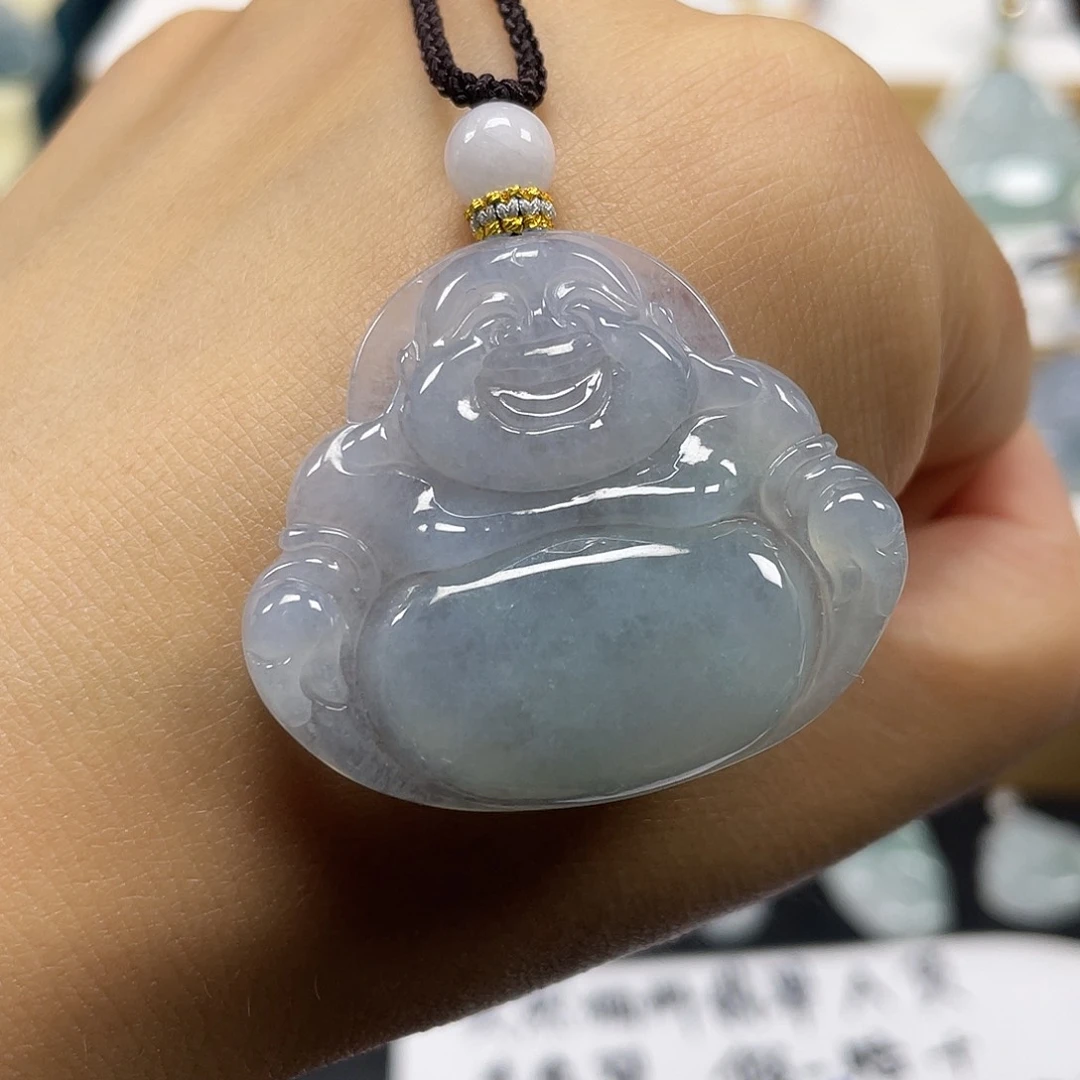 颈饰未镶嵌翡翠天然翡翠佛公吊坠一件52号