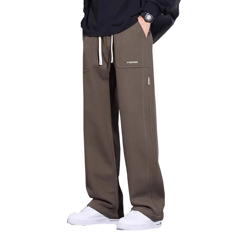 【恭】男士休闲裤四季款宽松直筒潮流百搭阔腿纯色运动 直播链接