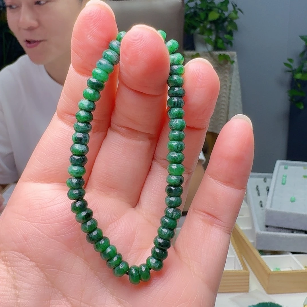 翡翠未镶嵌手链天然