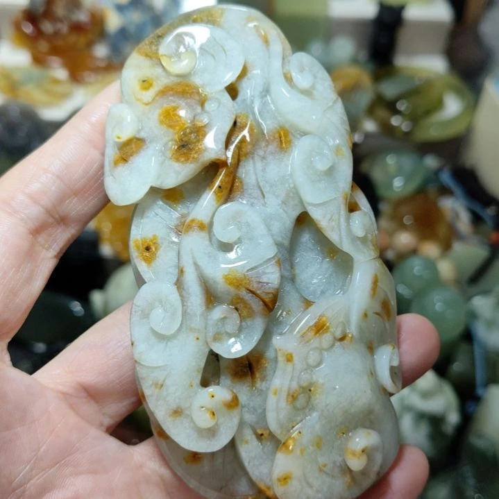 岫玉未镶嵌手把件款式