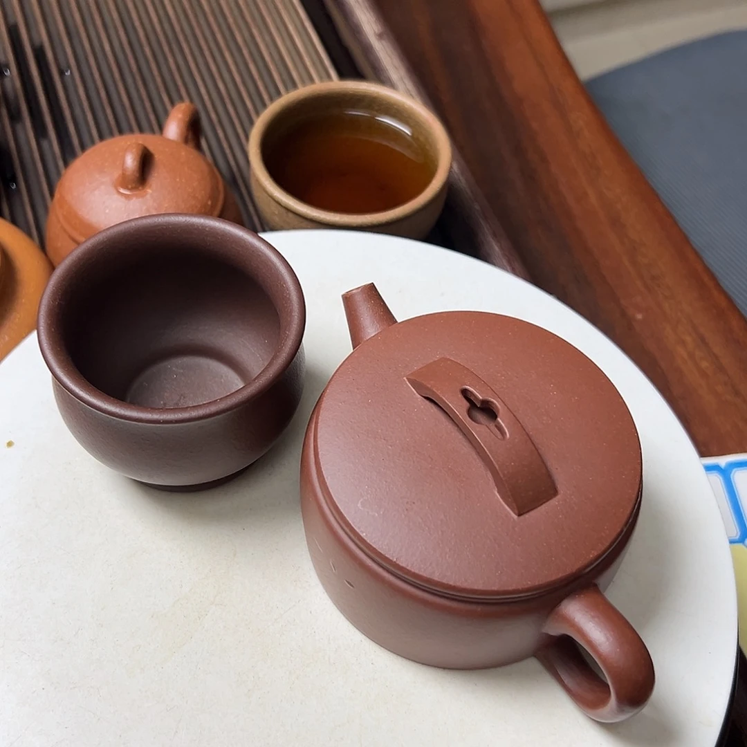 紫泥茶壶紫砂壶等传统