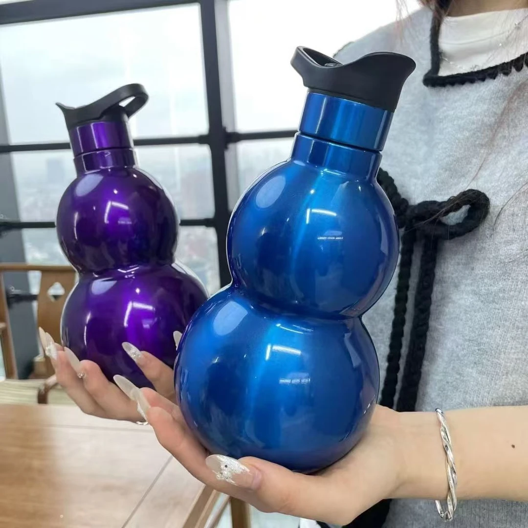 葫芦杯保温杯黑神话悟空316不锈钢高颜值户外运动按压式便携水杯