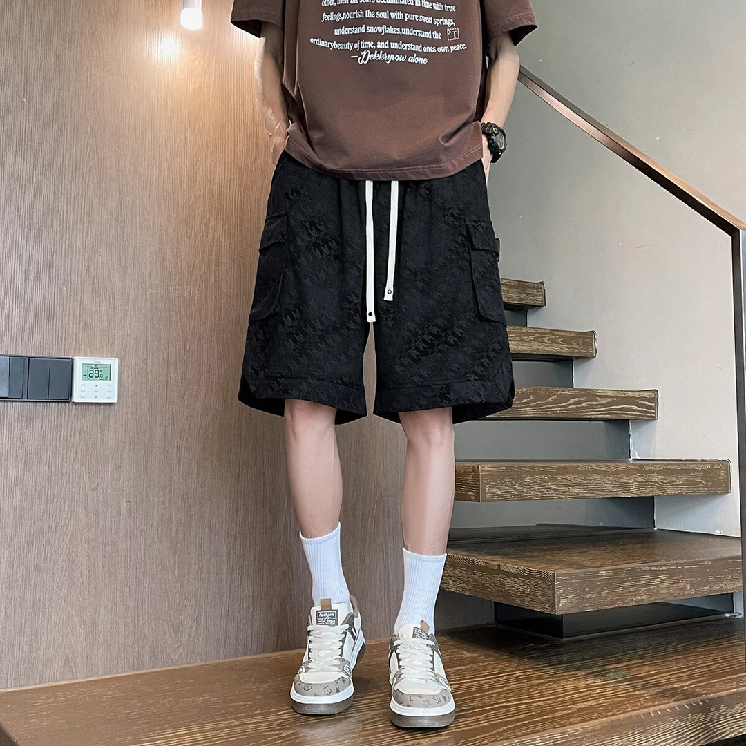 引创夏季新款短裤男宽松潮流百搭多口袋工装短裤男薄款透气五分裤