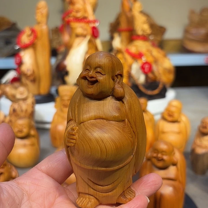 柏木太行崖柏弥勒佛