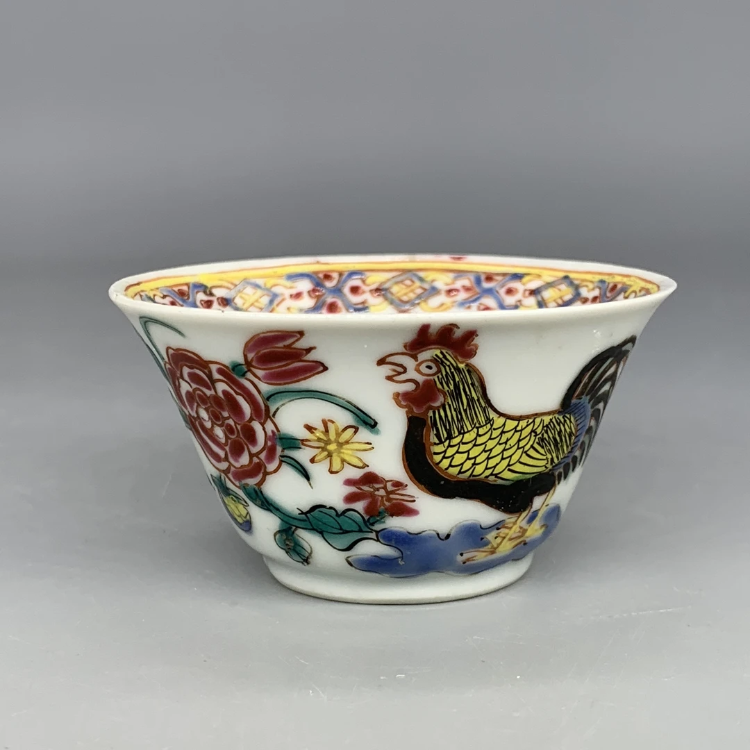 62509120*清雍正粉彩大吉图杯/瓷器六/江苏省文物总店/J