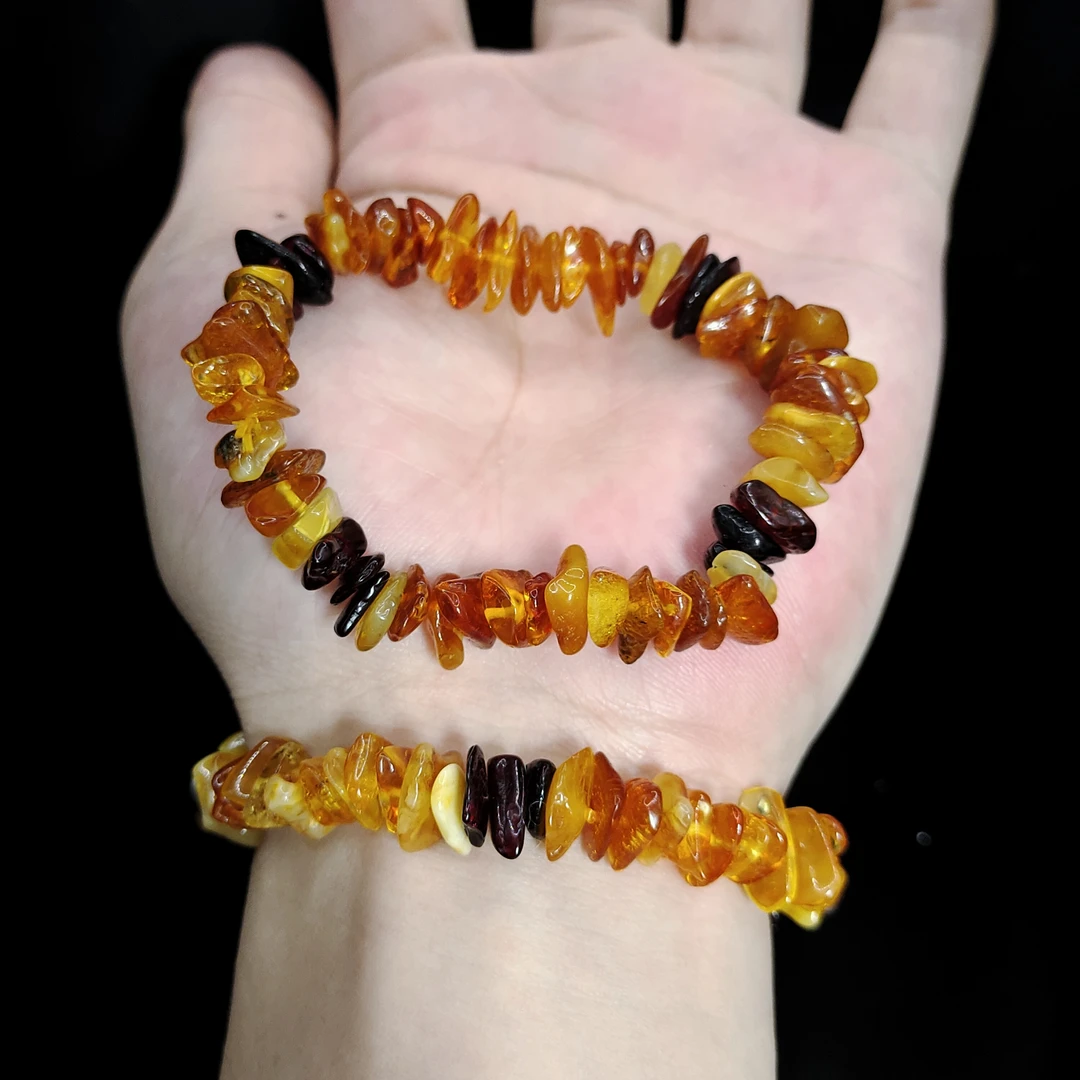 【李想精选】琥珀随型珠单圈手串M7【多样性发其一】