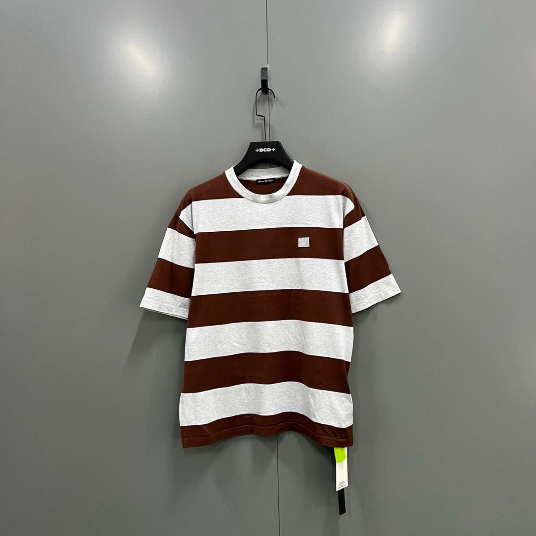 95新 maje a4 AcneStudios条纹徽标刺绣短袖 XS码604340