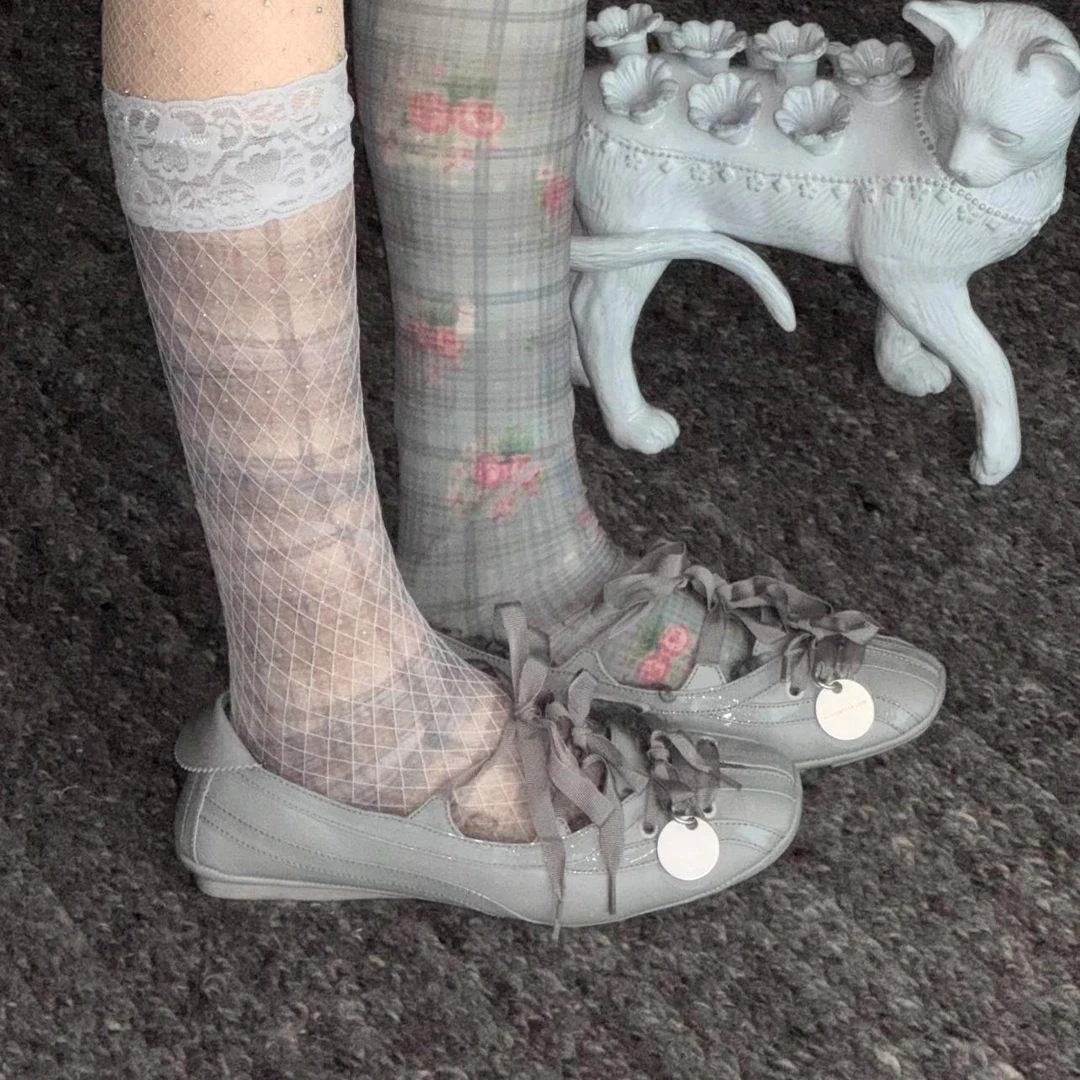 新款！韩系小众浅口蝴蝶结芭蕾舞鞋女复古休闲运动风玛丽珍鞋