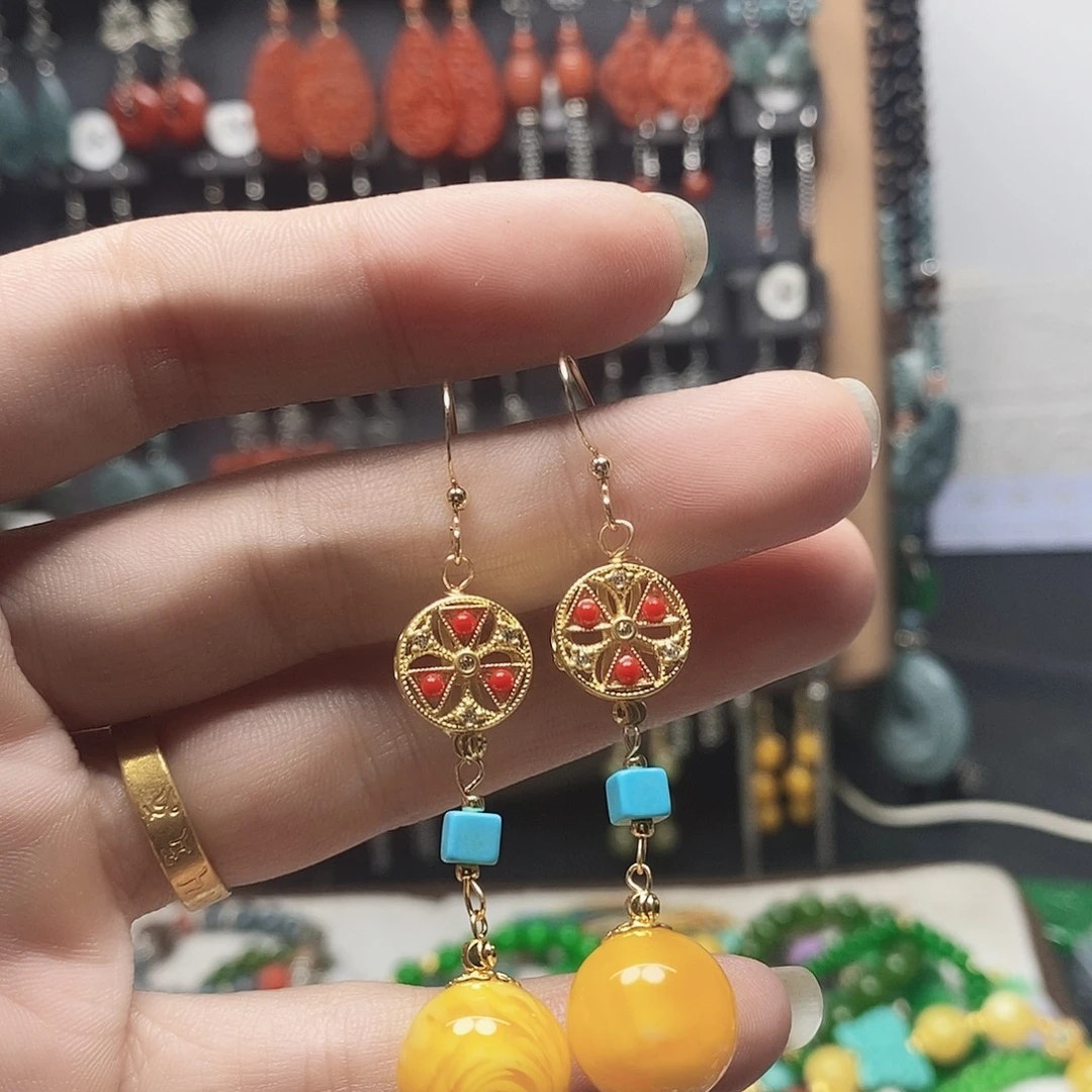玛瑙/玉髓未镶嵌耳饰3