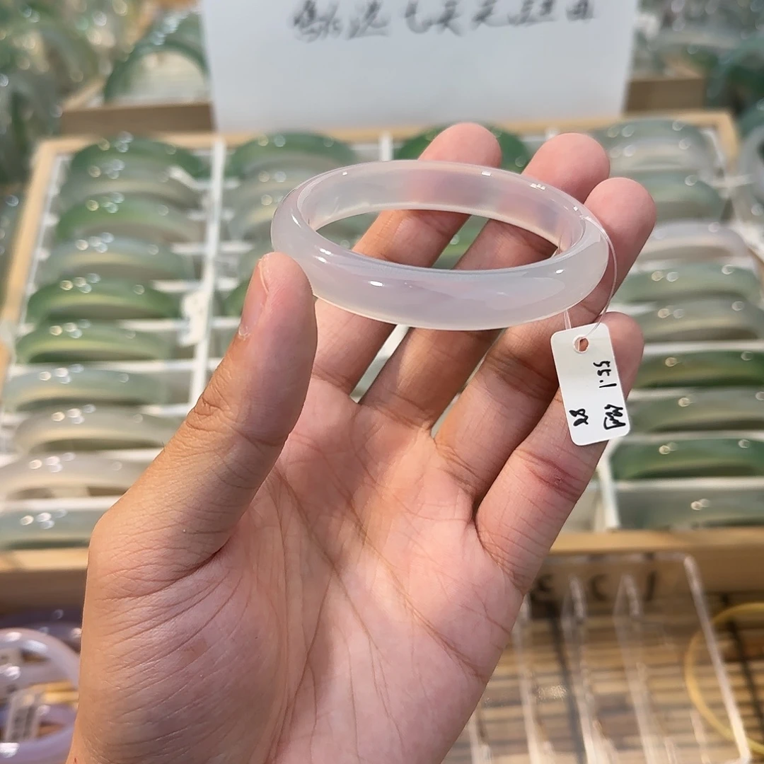 玛瑙/玉髓未镶嵌手镯圈口55.1