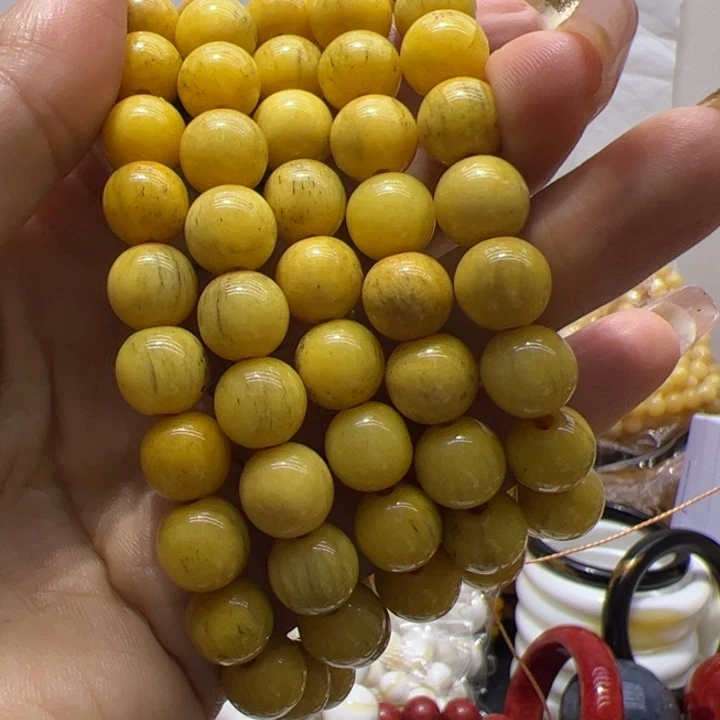 玻璃1.0/108圆珠孟白干饭脖挂