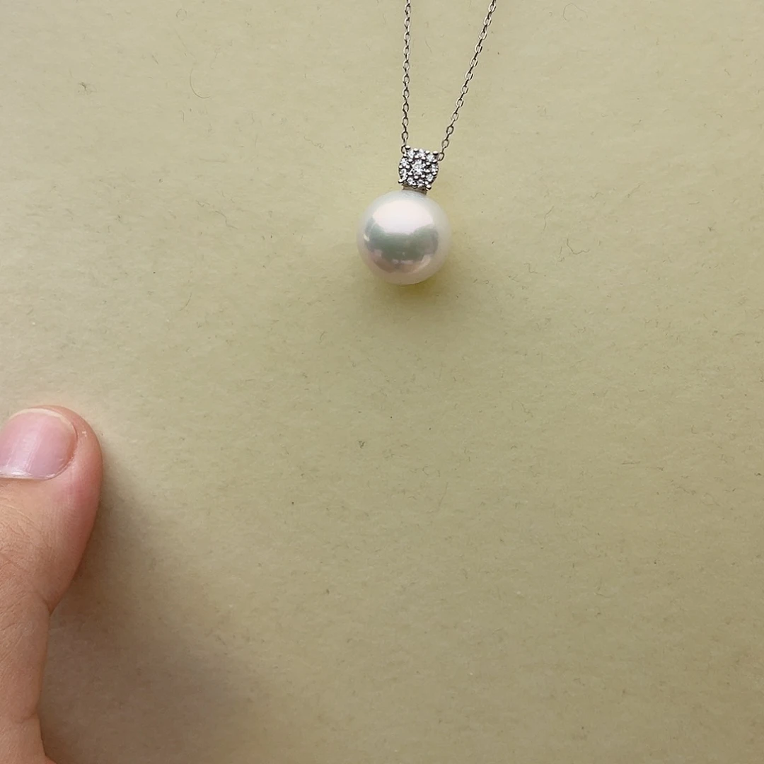 银S925镶嵌淡水珍珠颈饰