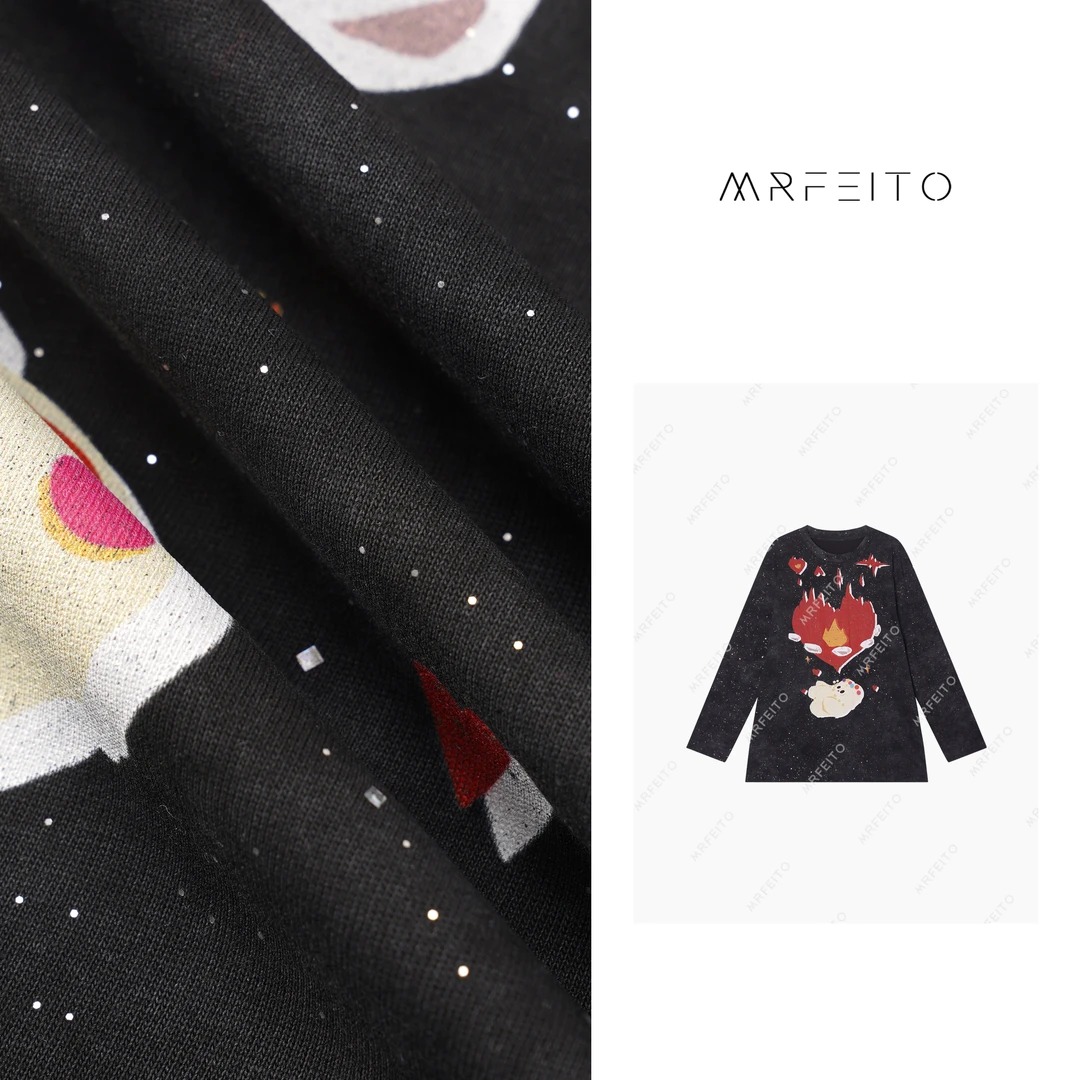 时尚爱心火苗亮钻女士长袖卫衣H860WY01Q27527