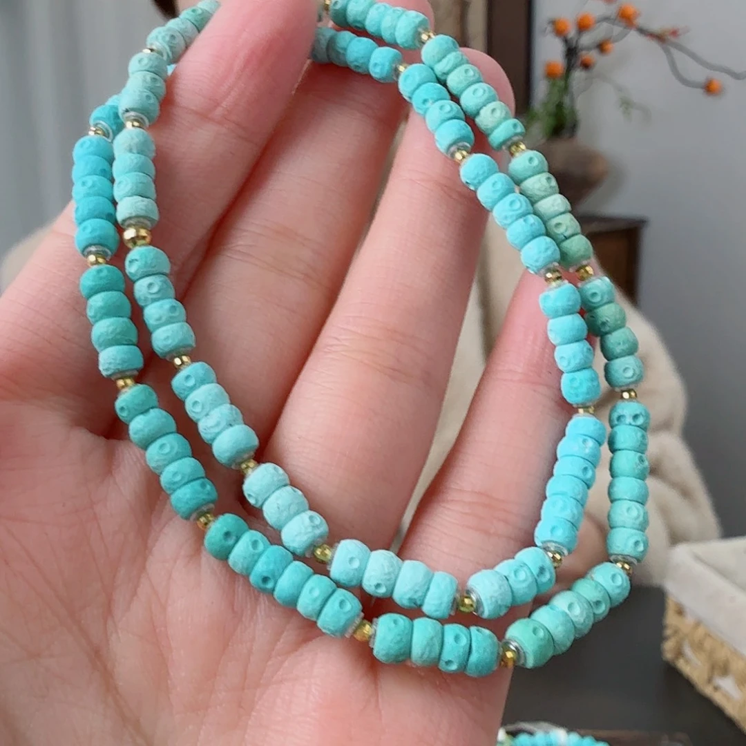 绿松石18K金镶嵌珠宝奇石